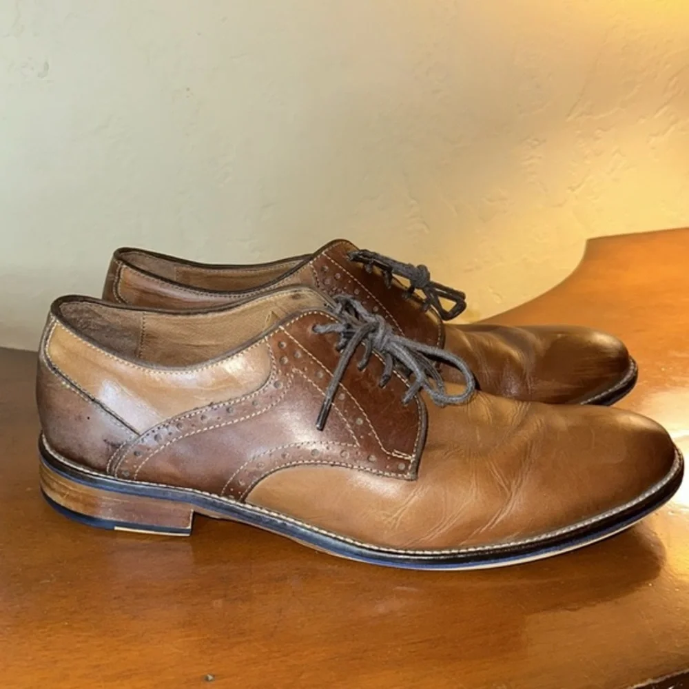 Johnston & Murphy Cognac Hughes Lace Up Oxford, Model 59-12302‎ size 11.5